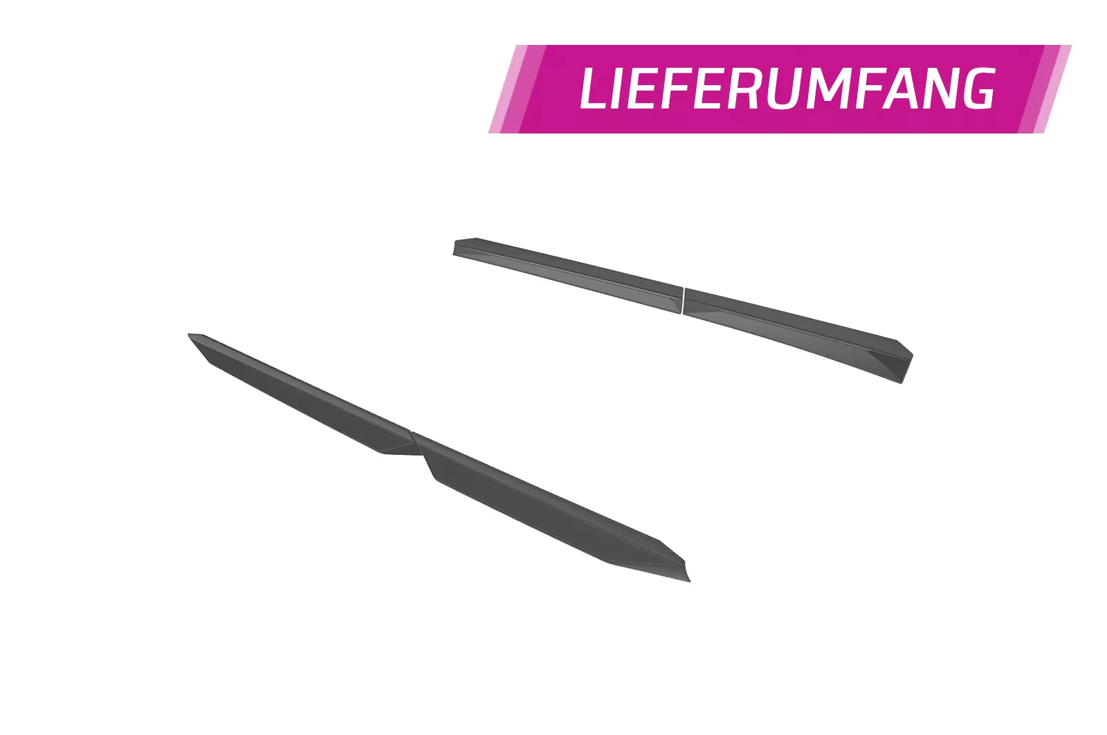 Seitenschweller für Ford Puma SS564 Schwarz Strukturiert