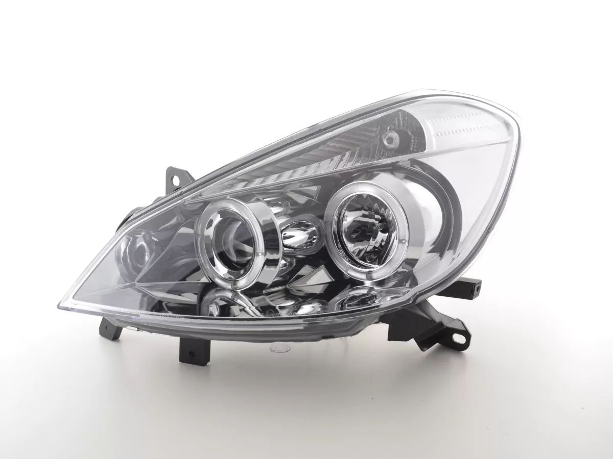 Scheinwerfer Set Renault Clio Typ R Bj. 05- chrom für Rechtslenker