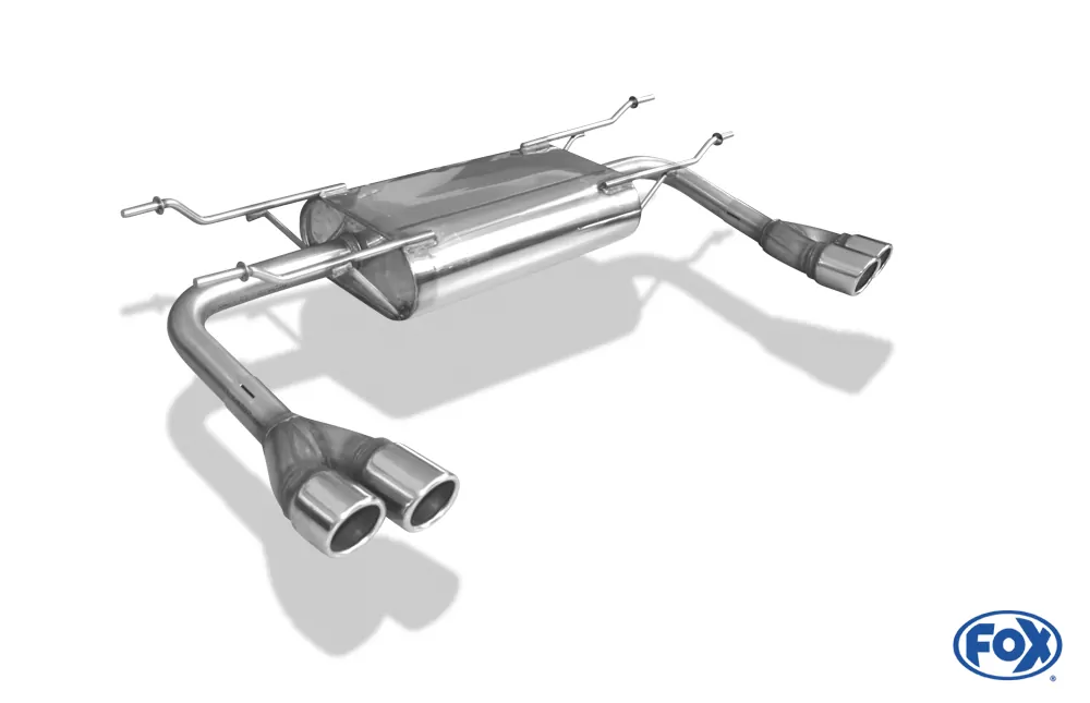 Fiat 124 Spider  Endschalldämpfer quer Ausgang rechts/links - 2x70 Typ 16 rechts/links