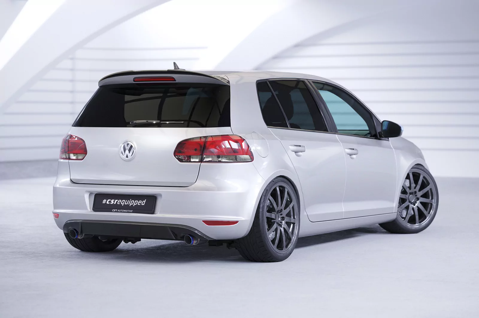 Heckflügel mit ABE für VW Golf 6 HF587 Strukturiert (schwarz matt)