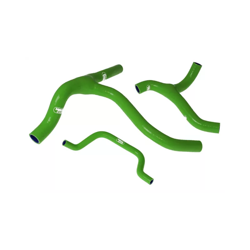 SAMCO SPORT Siliconschlauch Kit nur mit Boyesen Wasserpumpe grün für Kawasaki KX450F Modelljahr 2012-2015