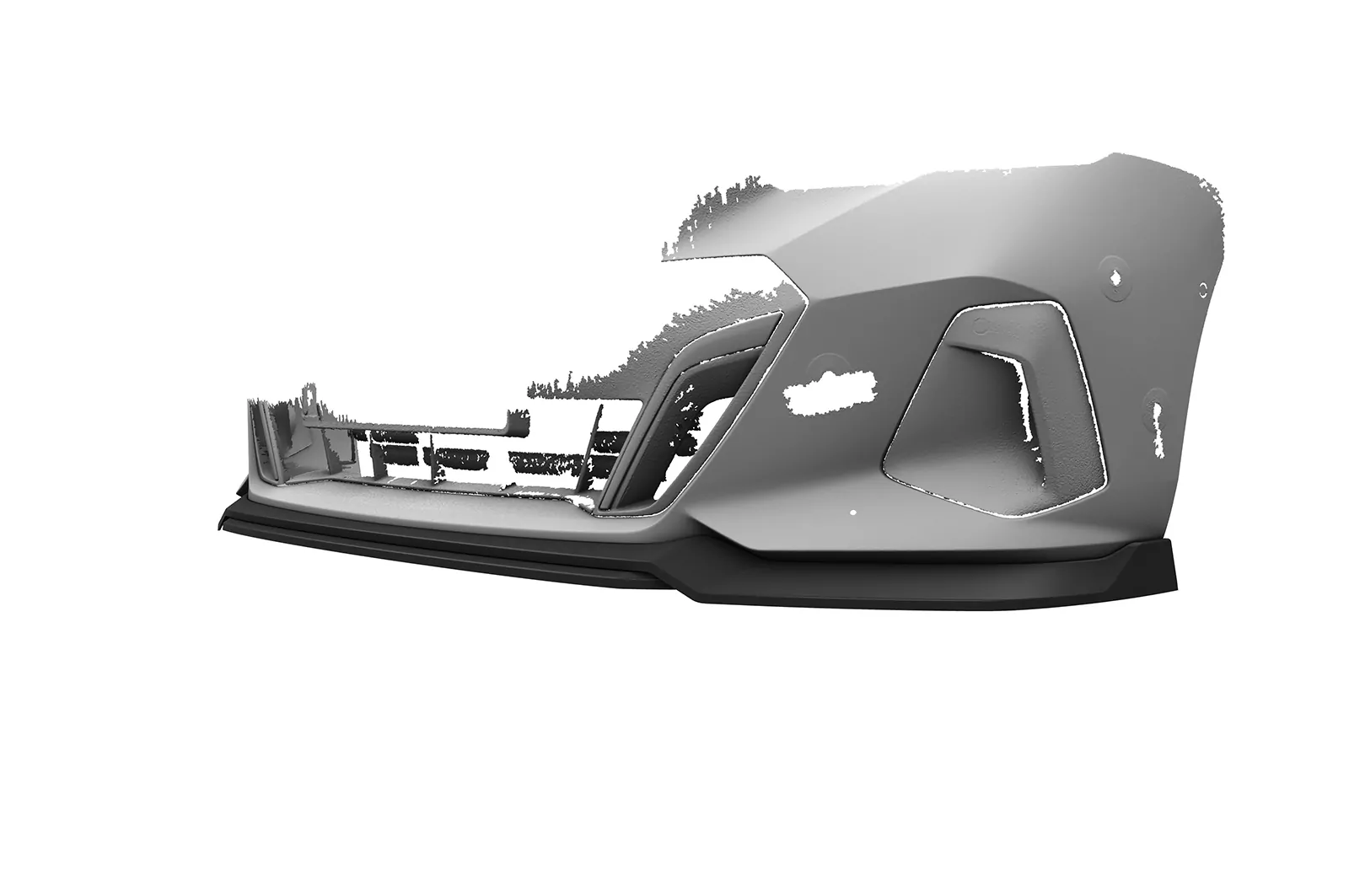 Cup-Spoilerlippe mit ABE für BMW 1er F40 CSL820 Schwarz Strukturiert