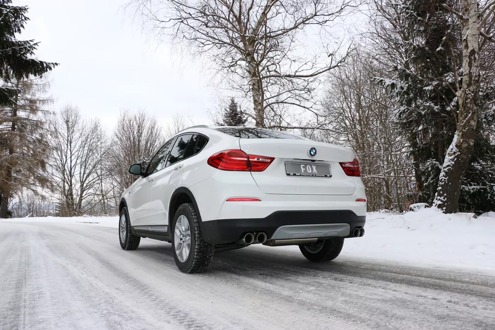 BMW X4 F26 ohne M-Paket - 35i 35d  Endschalldämpfer quer Ausgang rechts/links - 2x90 Typ 25 rechts/links