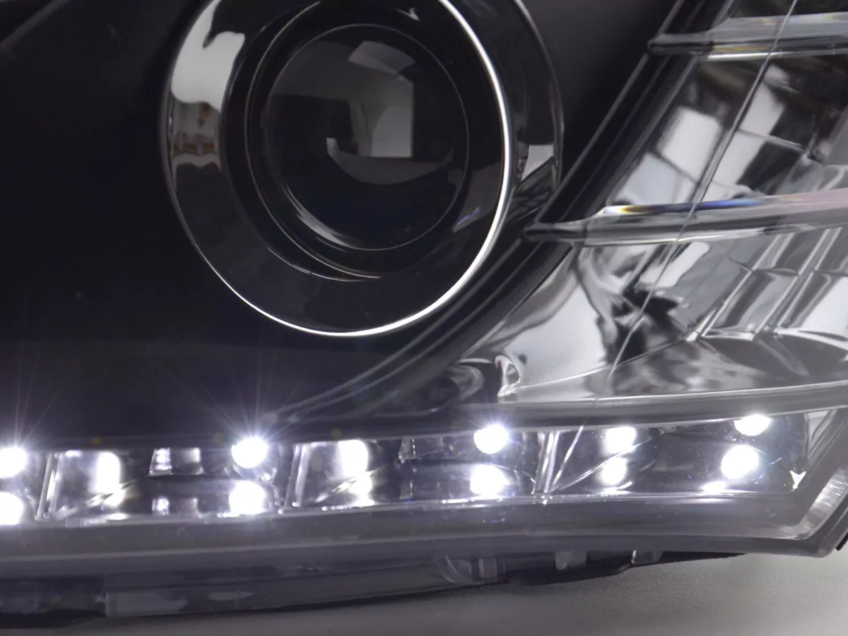 Scheinwerfer Set Daylight LED TFL-Optik Kia cee'd 5-trg. Typ ED Bj. 06-09 schwarz