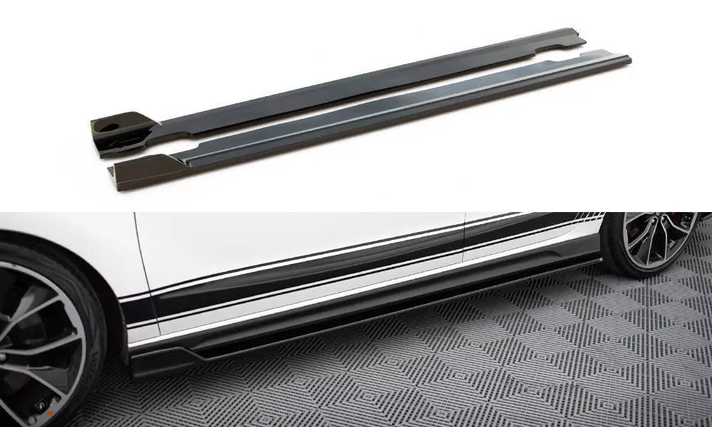 Seitenschweller Ansatz Passend Für V.5 Passend Für Hyundai I30 N Mk3 Hatchback/ Fastback Schwarz Hochglanz Schwarz Hochglanz