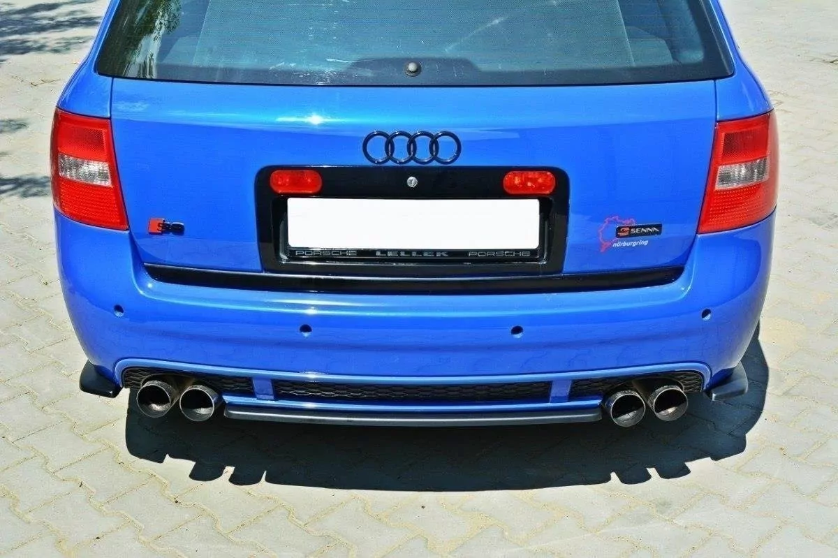Heck Ansatz Flaps Diffusor Passend Für Diffusor Passend Für AUDI RS6 C5 AVANT Schwarz Hochglanz Schwarz Hochglanz