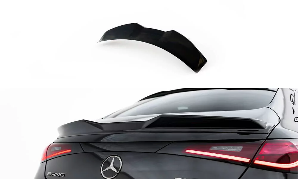 Spoiler CAP Für 3D Mercedes-Benz CLE AMG-Line C236 Schwarz Hochglanz