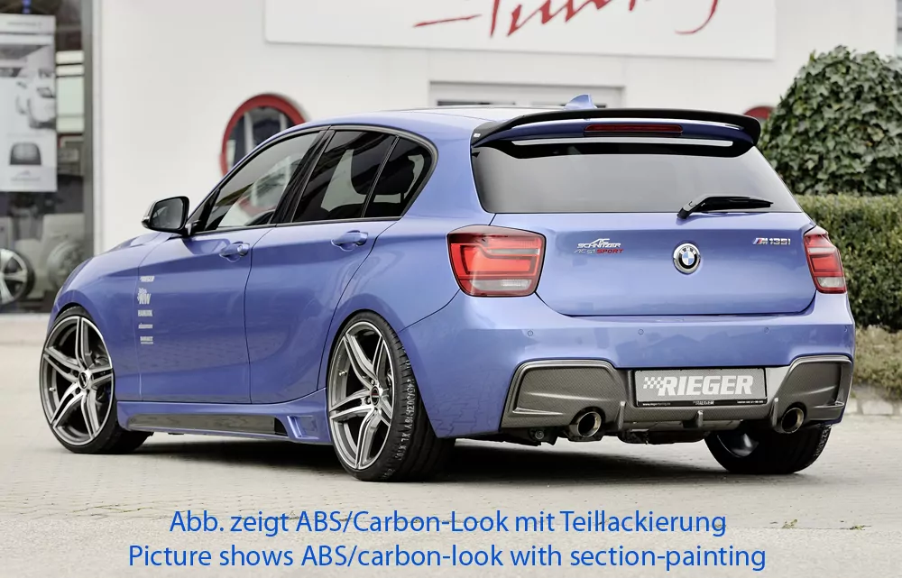 Rieger Seitenschweller rechts  matt schwarz für BMW 1er F20  (1K4) Lim. / 4-tür. 09.11-03.2015 (bis Facelift)
