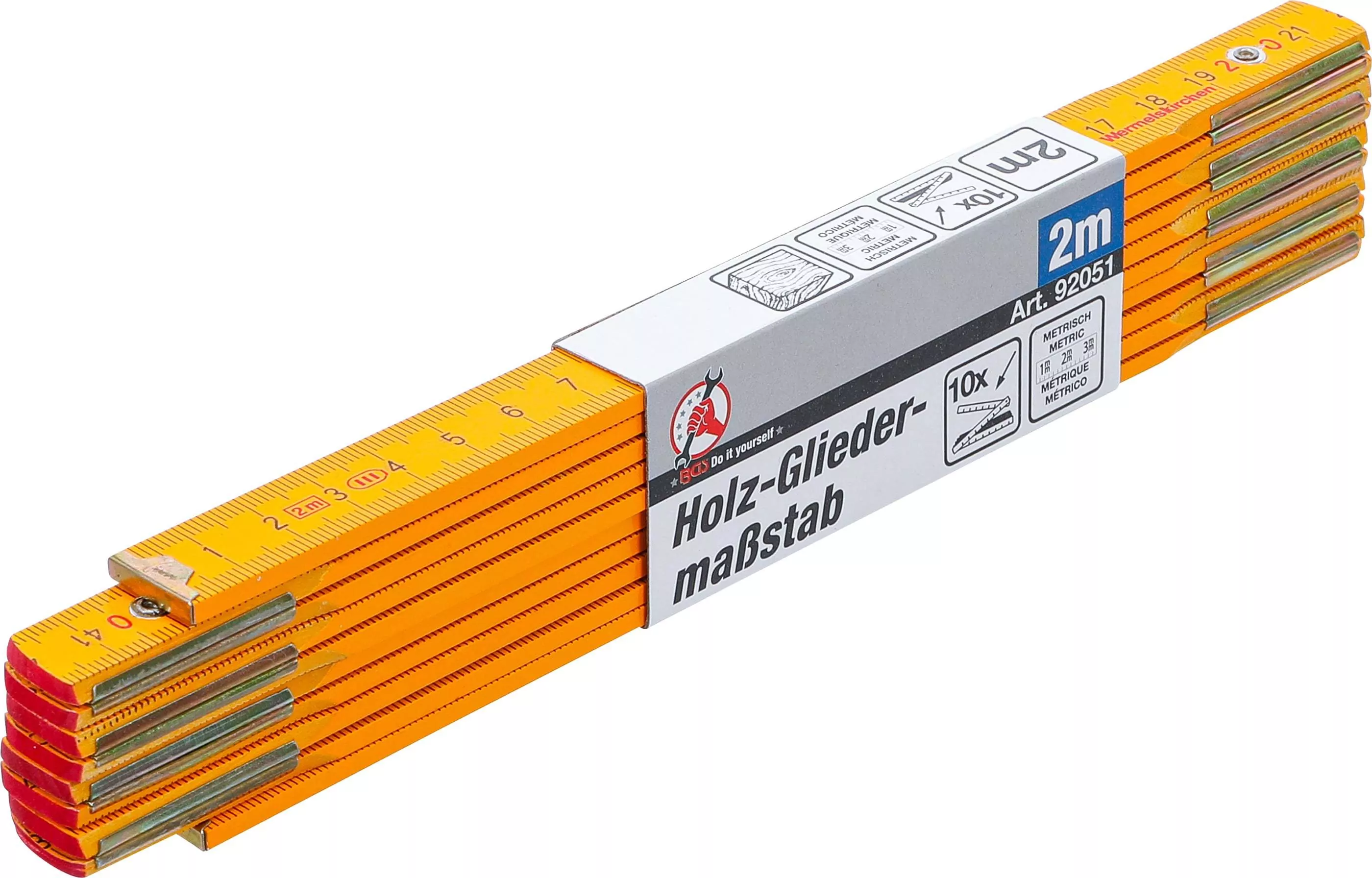 Holz-Gliedermaßstab | 2 m