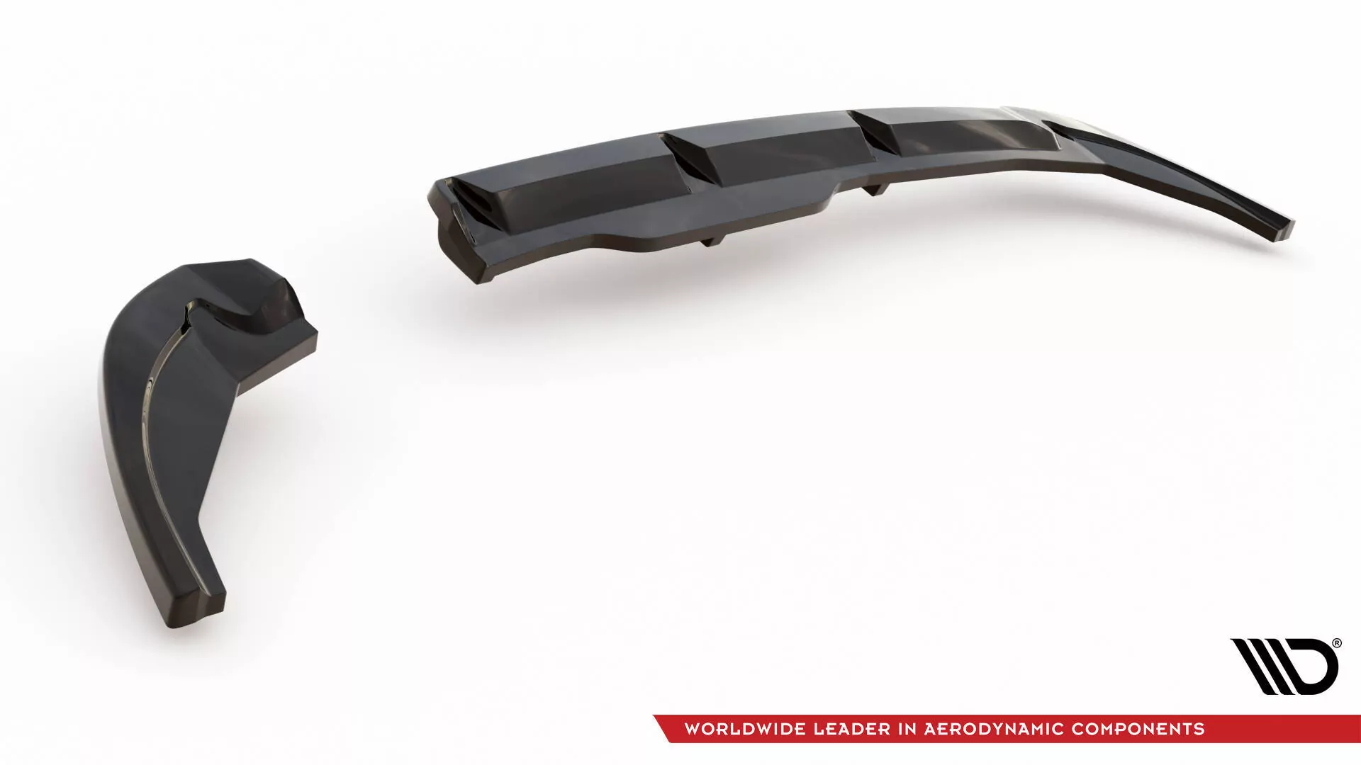 Hinten Splitter (mit Einem Vertikalem Balken) Fiat 500X Sport Mk1 Facelift Schwarz Hochglanz