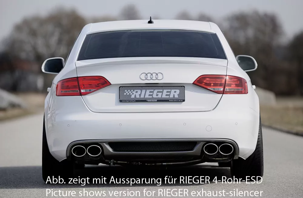 Rieger Heckeinsatz für Audi A4 (B8/B81) - Avant 11.07-12.11 (bis Facelift) carbon optik