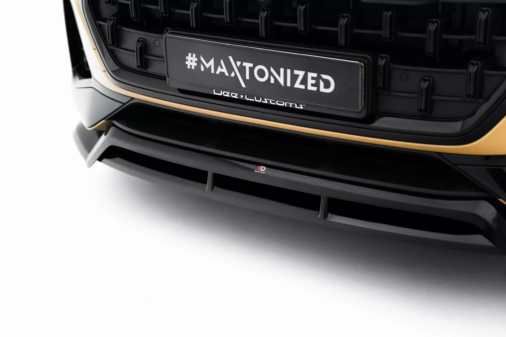 Front Ansatz Für Audi Q8 Mk1 Facelift Schwarz Hochglanz