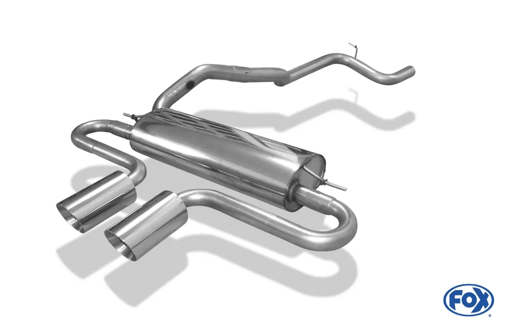 Ford Focus III ST Turnier Diesel  Endschalldämpfer quer Ausgang mittig - 2x100 Typ 25 mittig