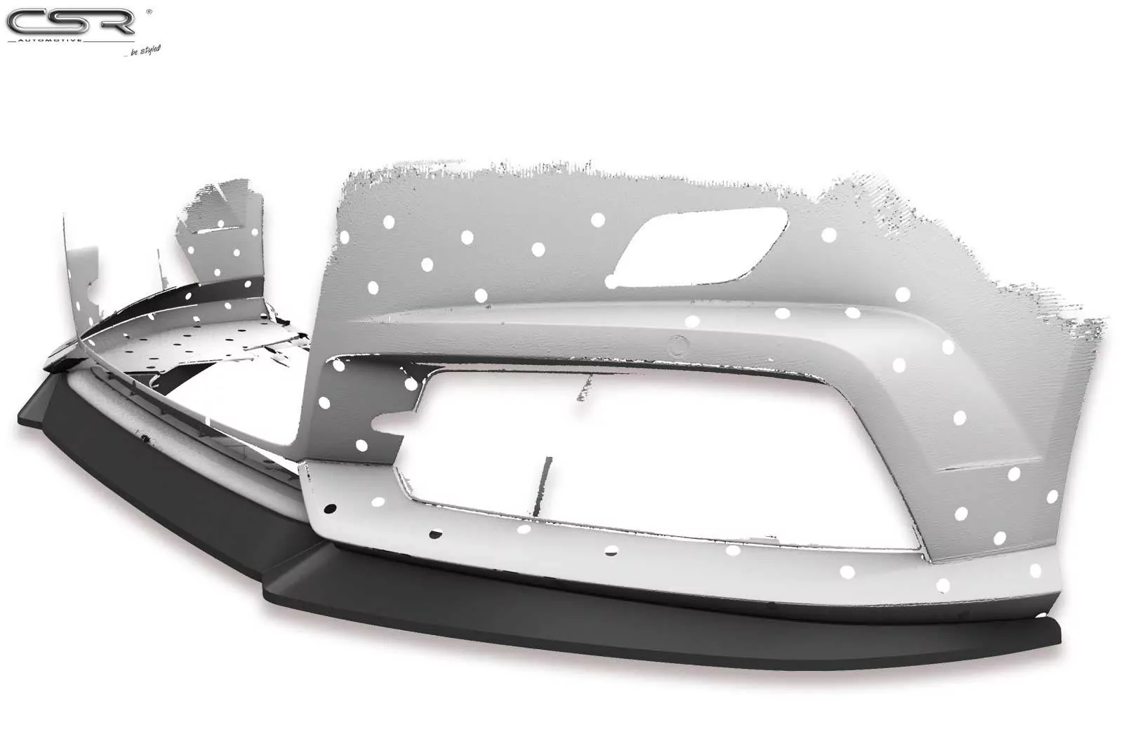 Cup-Spoilerlippe mit ABE für Audi A6 C7 4G S-Line/ S6 C7 4G CSL410-M Carbon Look (matt)