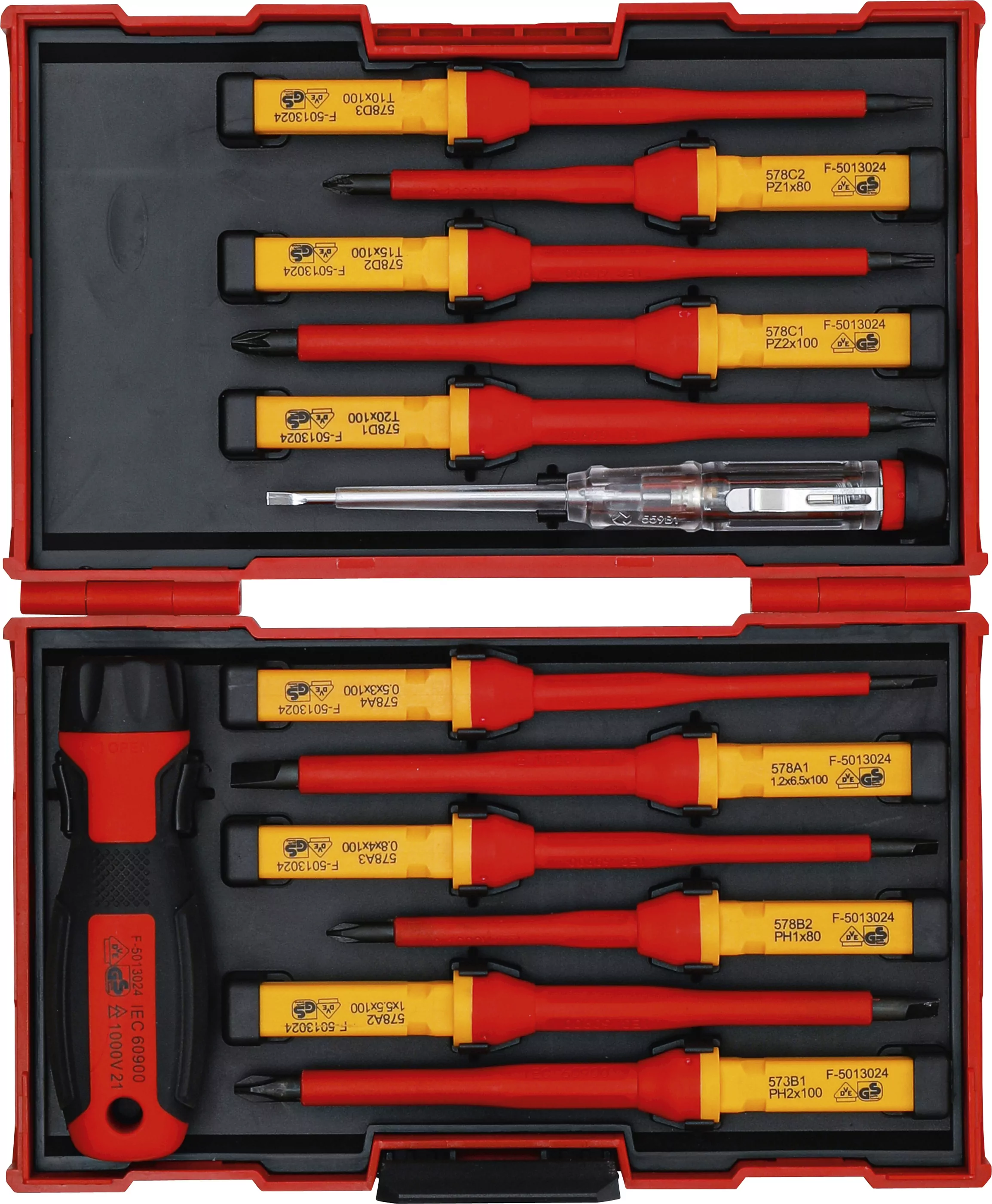 VDE-Schraubendreher-Satz | mit Wechselklingen | 13-tlg.