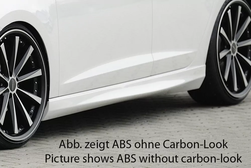 Rieger Seitenschweller links  carbon look für VW Golf 7 GTD 3-tür. 06.13-