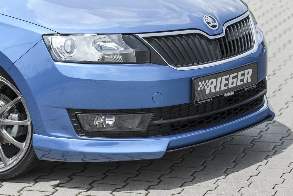 Rieger Spoilerlippe für Skoda Rapid (NH) - Spaceback 07.12-04.17 (bis Facelift) carbon optik
