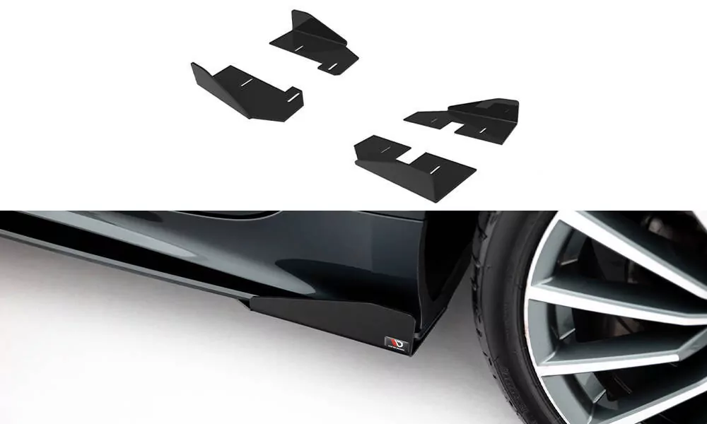 Seitenschweller Flaps Für Audi A5 Sportback F5 Facelift Schwarz Hochglanz