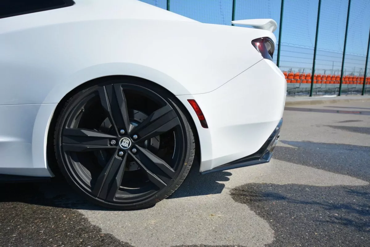 Heck Ansatz Flaps Diffusor Passend Für Diffusor Passend Für CHEVROLET CAMARO 6TH-GEN. PHASE-I 2SS COUPE Schwarz Hochglanz Schwarz Hochglanz