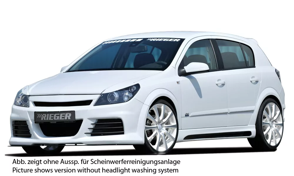 Rieger Spoilerstoßstange für Opel Astra H | 3-tür. 03.04- mit großer Aussparung für SWRA