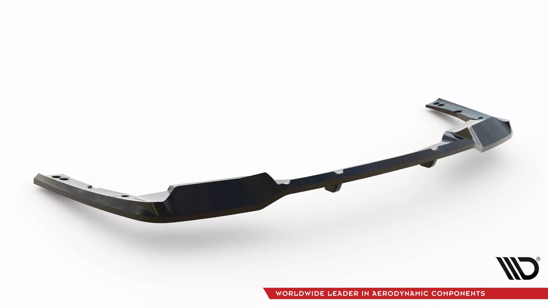 Hinten Splitter (mit Einem Vertikalem Balken) BMW IX3 M-Paket G08 Facelift Schwarz Hochglanz