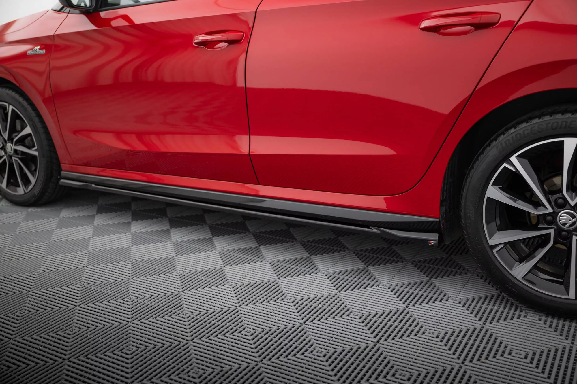 Seitenschweller Ansatz Für Skoda Fabia Monte Carlo Mk4 Schwarz Hochglanz