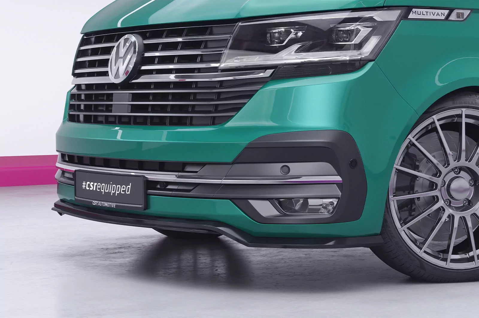 Cup-Spoilerlippe mit ABE für VW T6.1 CSL464 Strukturiert (schwarz matt)
