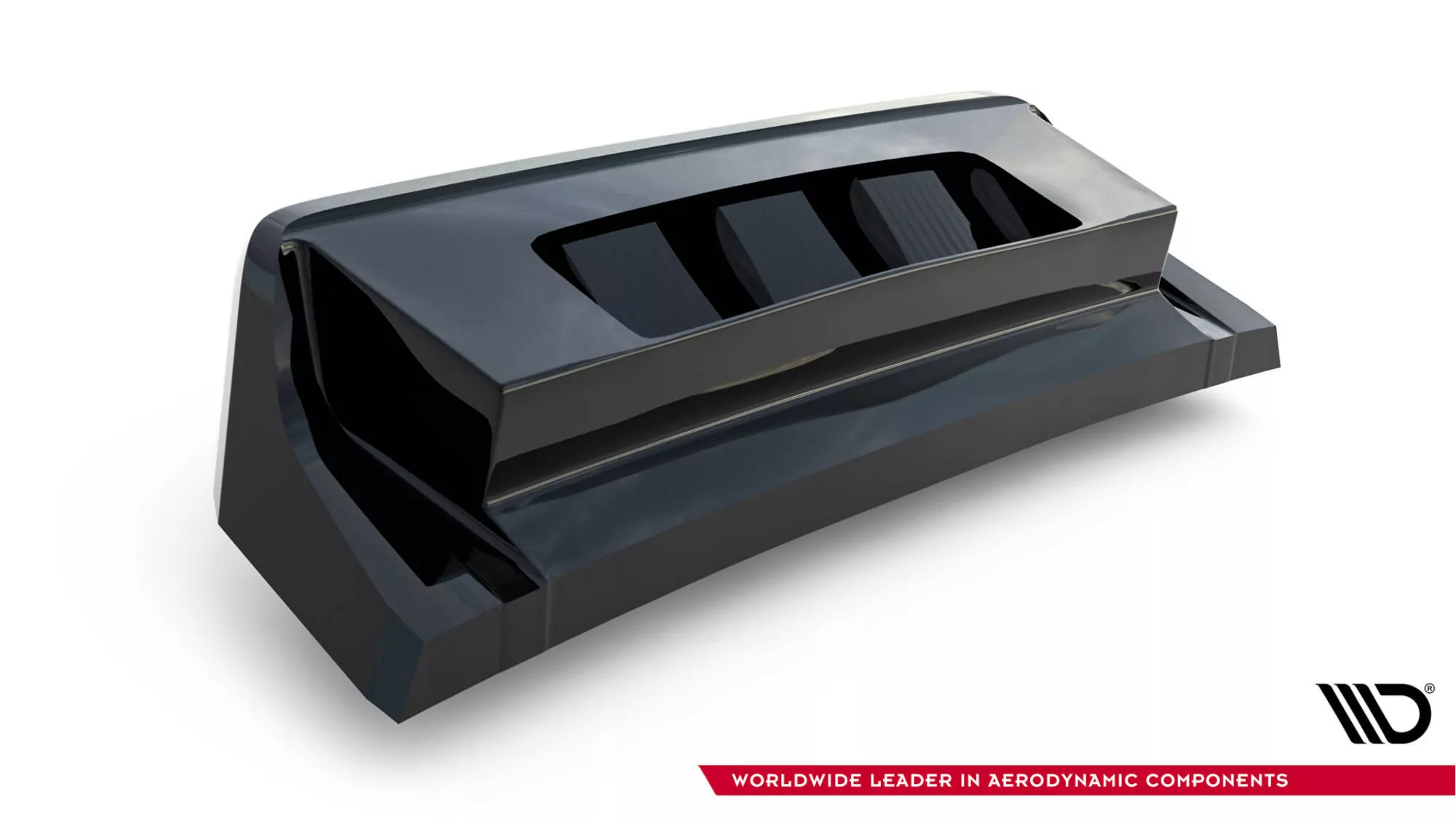 Mittlerer Diffusor Heck Ansatz DTM Look Für Volkswagen T-Roc R Mk1 Schwarz Hochglanz