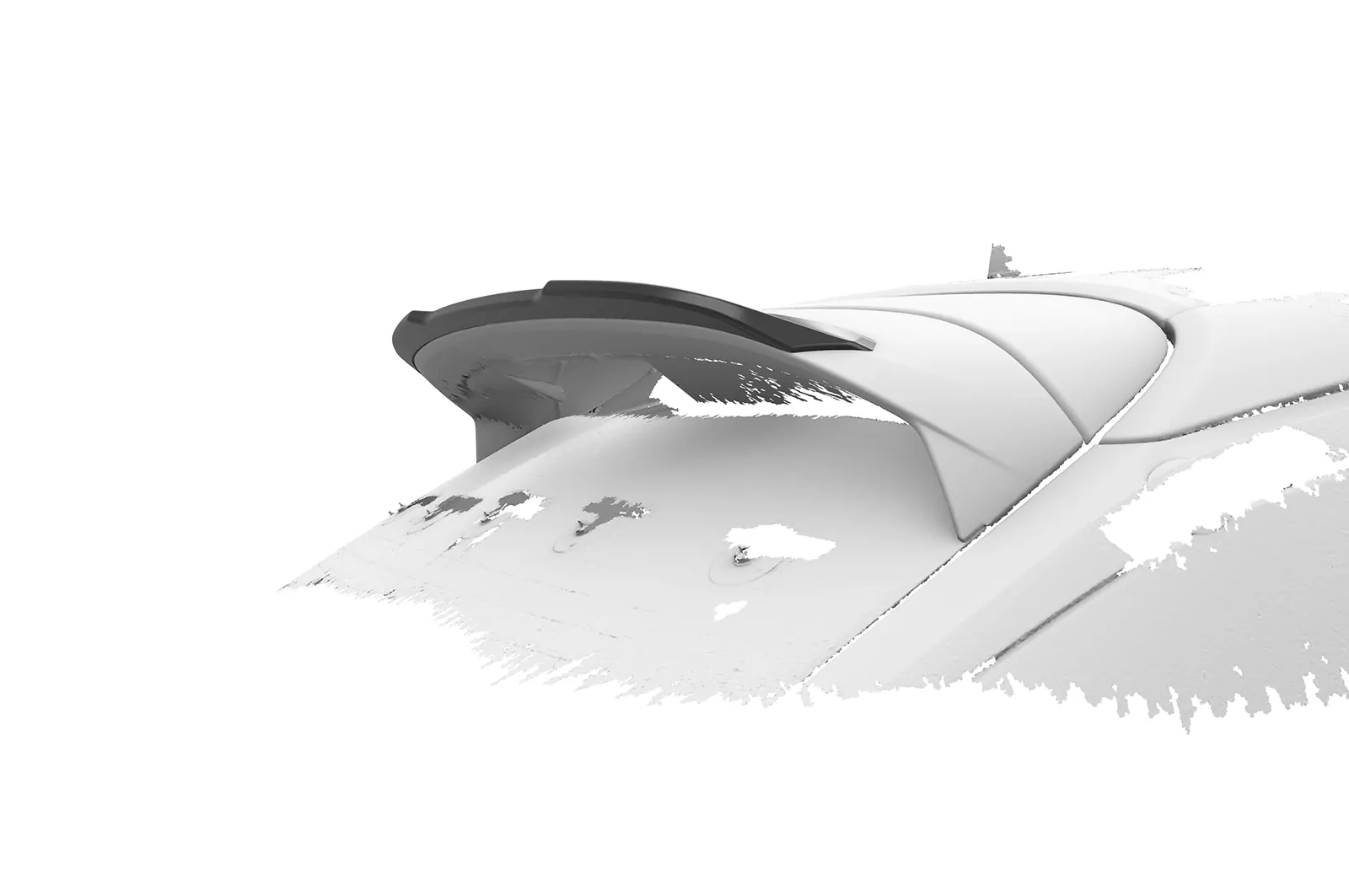 Heckflügel mit ABE für Opel Corsa F HF134 Schwarz Strukturiert