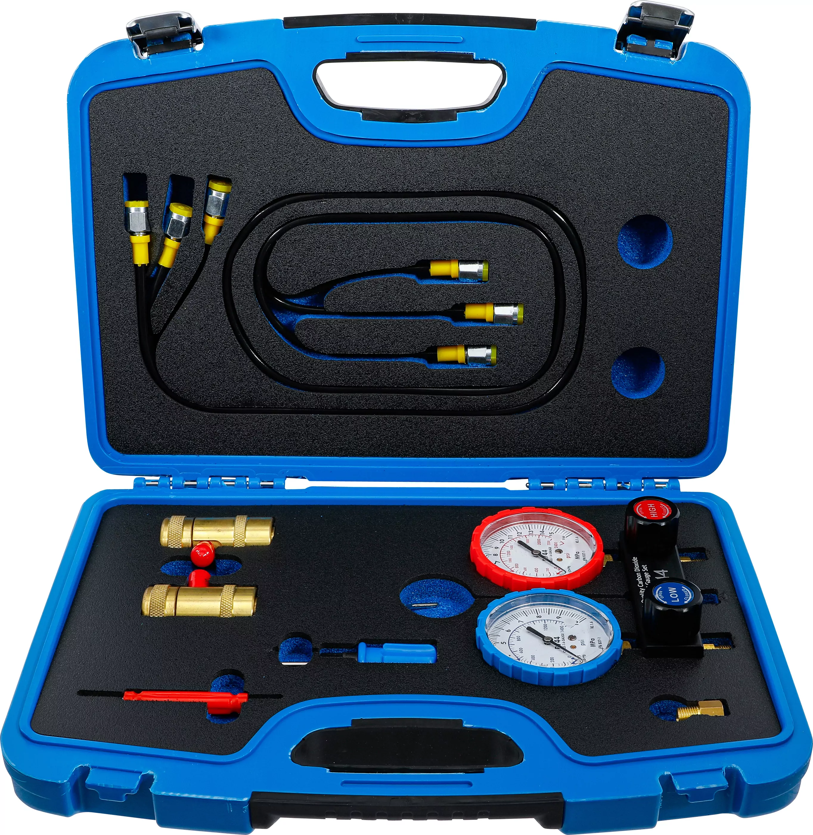 Druckuhr-Armatur für Klimaanlagenprüfung | für Kältemittel R744