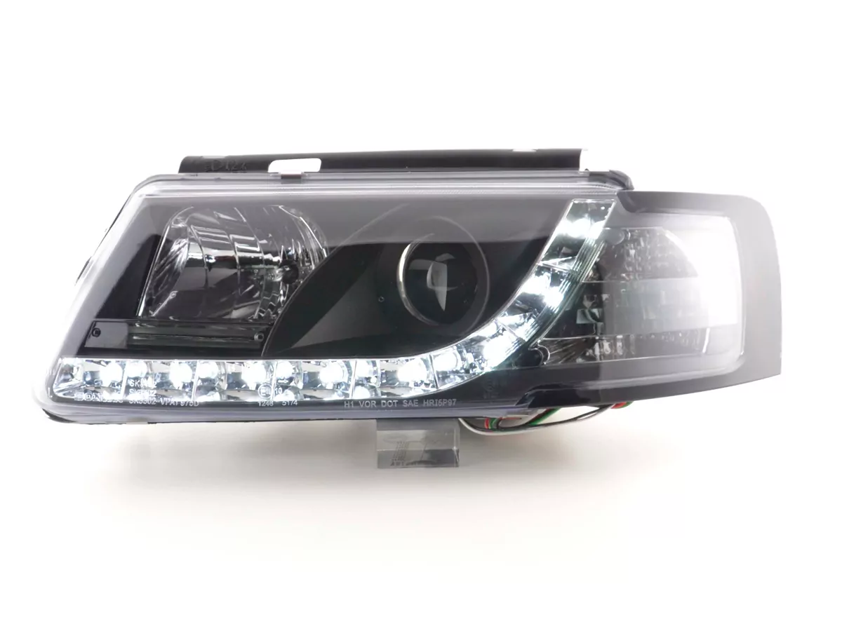 Scheinwerfer Set Daylight LED Tagfahrlicht VW Passat Typ 3B Bj. 97-00 schwarz