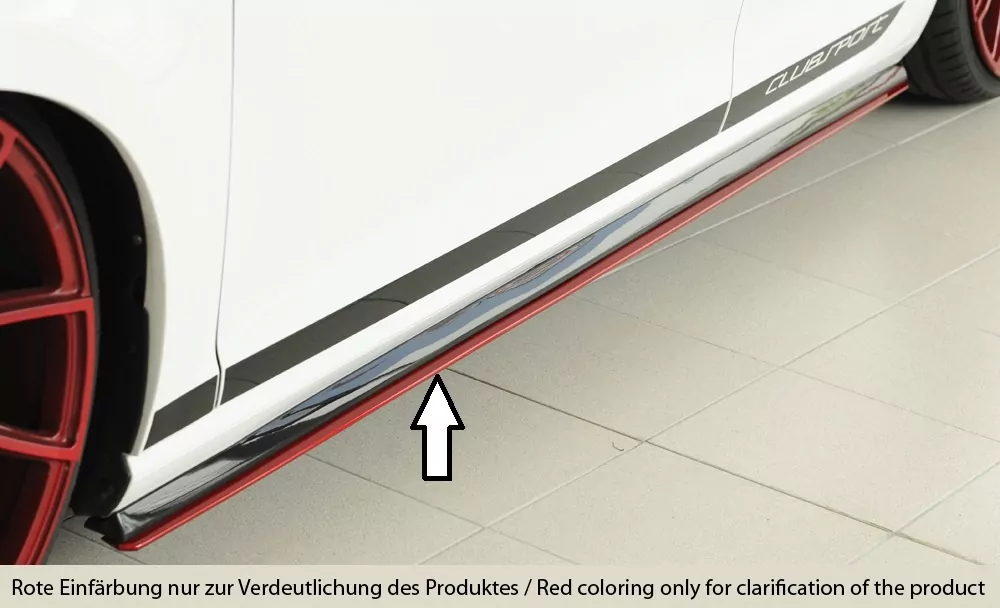 Rieger Seitenschwelleransatz für VW Golf 7 R-Line | 3-tür. 02.17- (ab Facelift) nur für Clubsport u. R-Line Seitenschweller