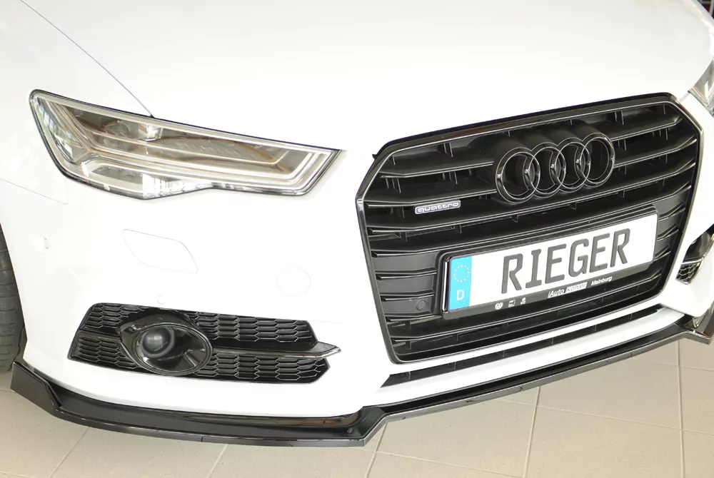 Rieger Spoilerschwert glanz schwarz für Audi A6 S6 (4G/C7) Lim. 09.14- (ab Facelift)