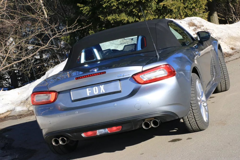 Fiat 124 Spider Abarth Endrohre rechts/links - 2x100 Typ 25 rechts/links passend an den originalen Endschalldämpfer