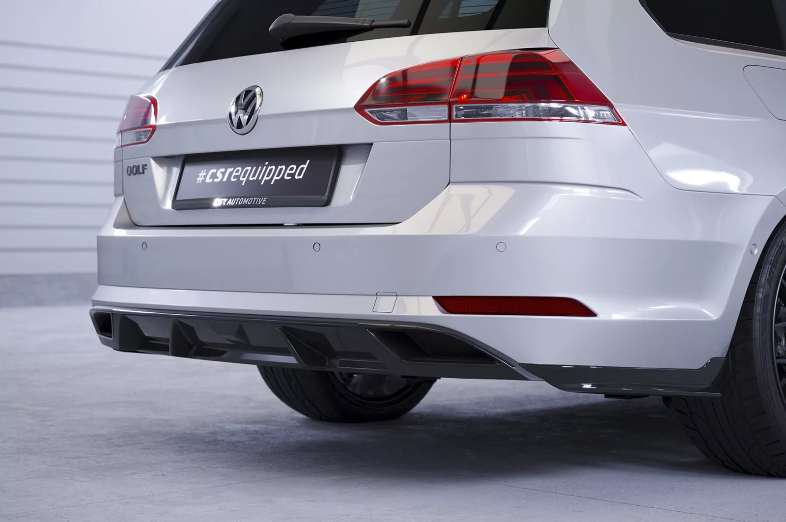 Heckansatz für VW Golf 7 Variant (Facelift) HA241 Strukturiert (schwarz matt)