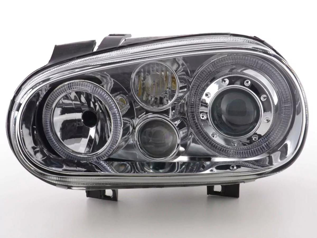 Scheinwerfer Set Angel Eyes VW Golf 4 Typ 1J Bj. 98-03 chrom