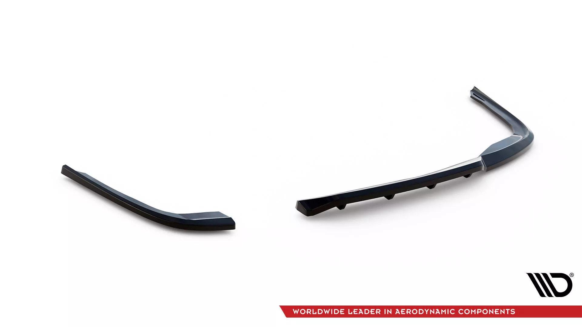 Hinten Splitter (mit Einem Vertikalem Balken) BMW 3er GT F34 Facelift Schwarz Hochglanz