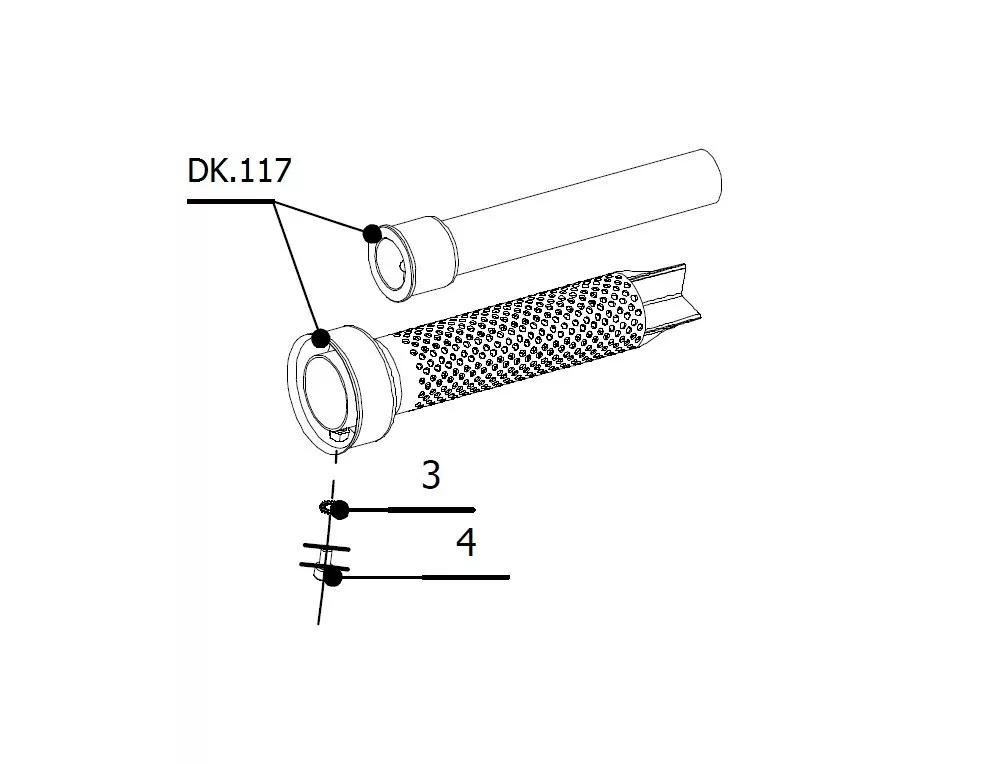 DK.117-MIVV Db-Killer Für GPPro Anlagen Inkl. Mittelrohr