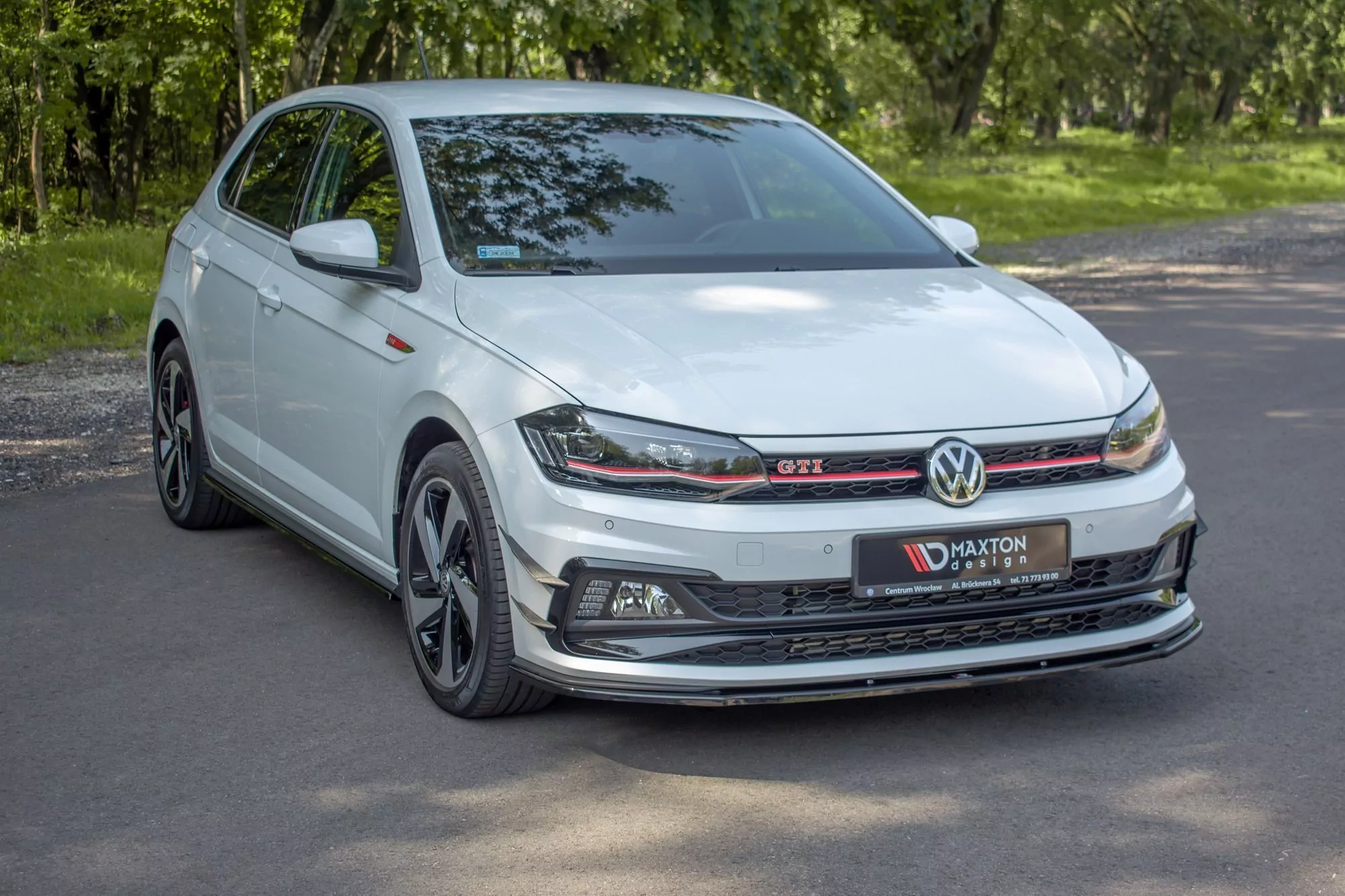 Front Ansatz Passend Für V.1 Passend Für VW POLO MK6 GTI Schwarz Hochglanz Schwarz Hochglanz