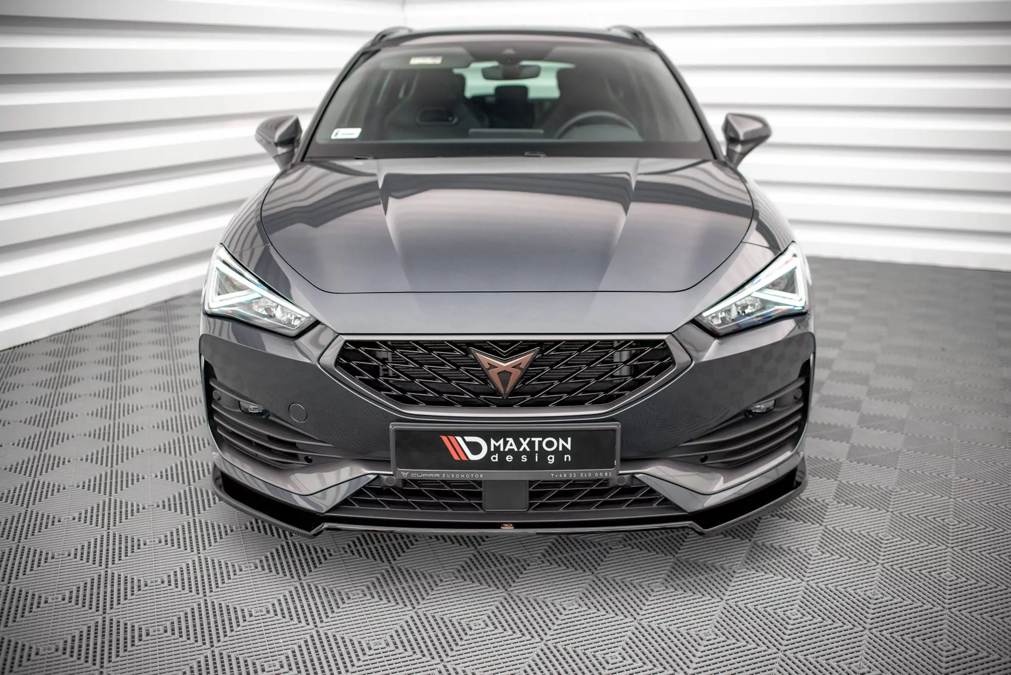Front Ansatz V.2 Für Cupra Leon Mk1 Schwarz Hochglanz