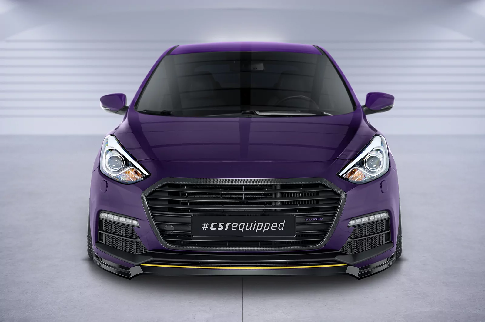 Cup-Spoilerlippe mit ABE für Hyundai I30 (GD) Turbo CSL635 Schwarz Strukturiert