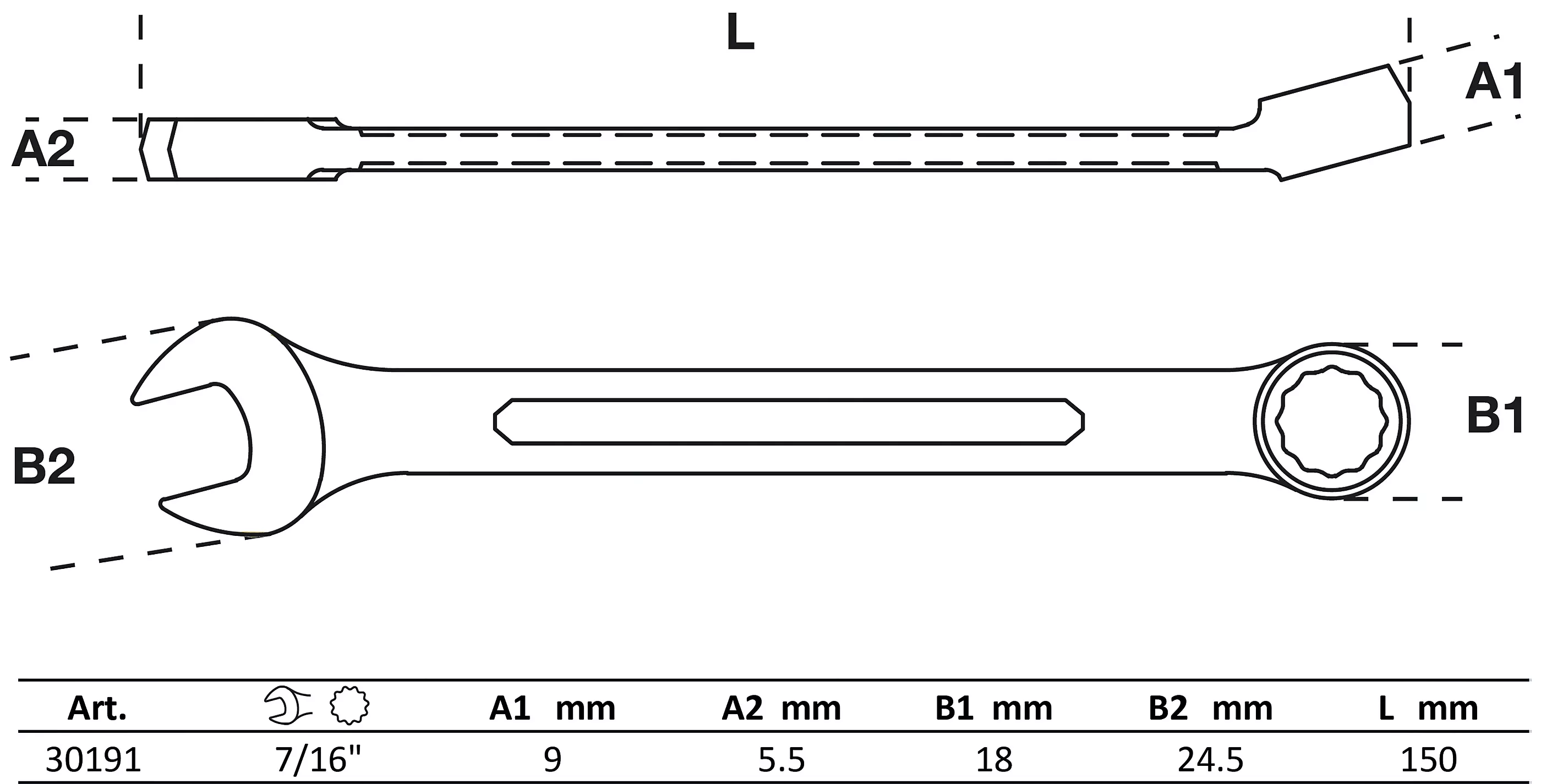 Maul-Ringschlüssel | SW 7/16"