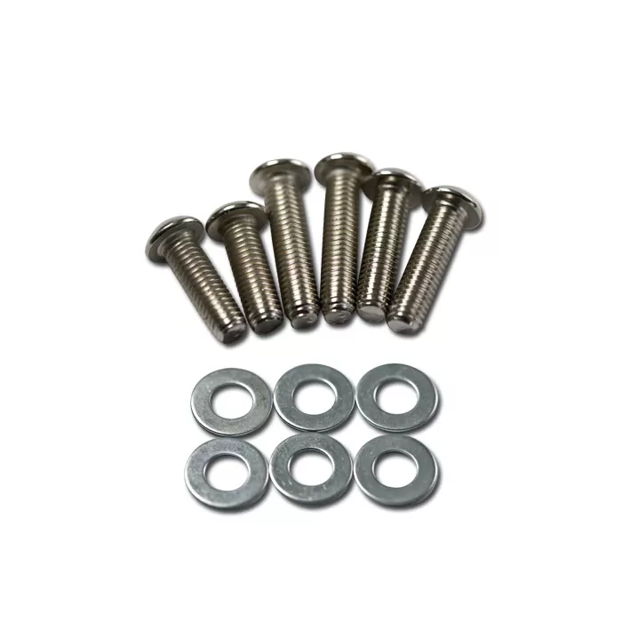 Scheinwerfer-schrauben-set, Vernickelt, 12-teilig, Je 2 X M8 X 25/30/35 Mm + U-scheibe