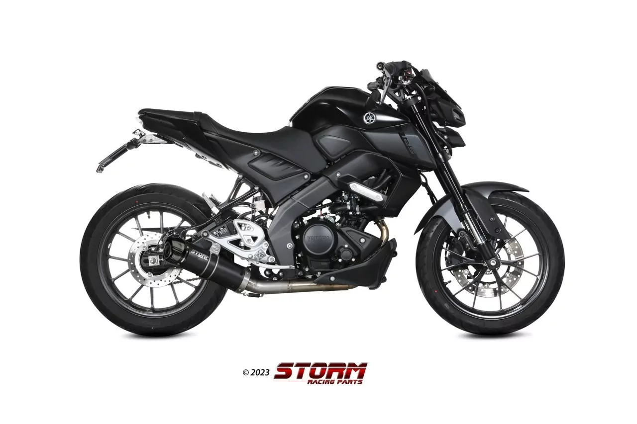 STORM By MIVV GP-C Edelstahl Schwarz YAMAHA MT 125 20-24 - YZF-R 125 19-24