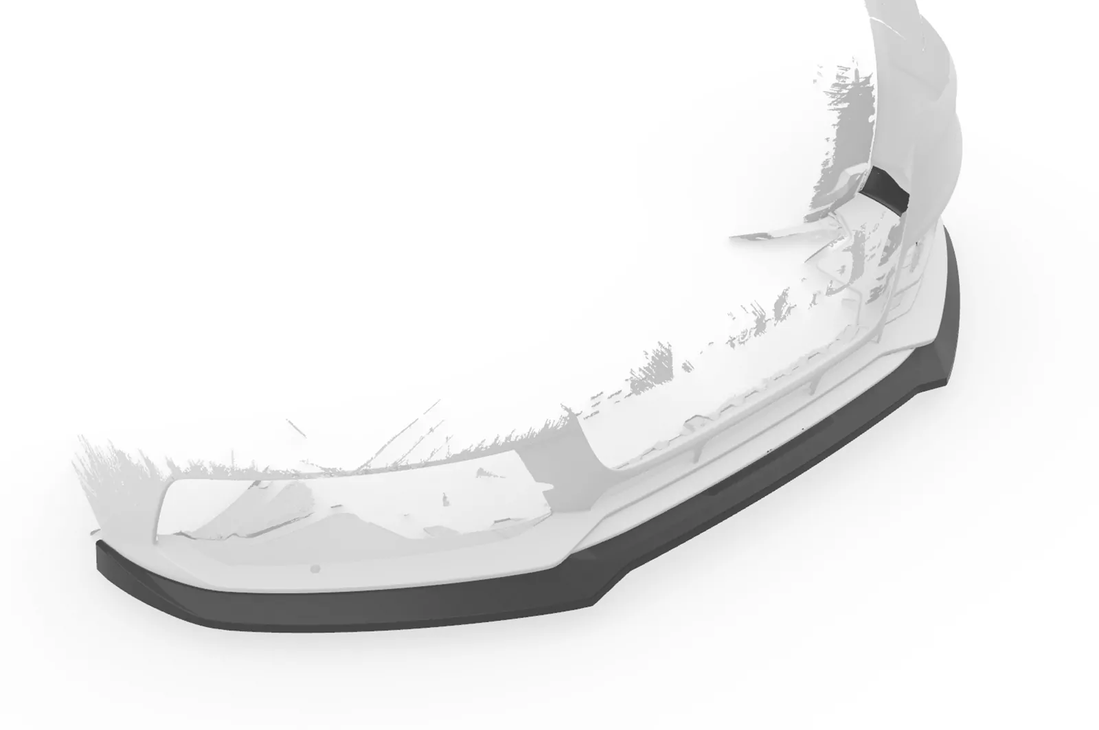 Cup-Spoilerlippe mit ABE für Audi A4 B8 (Typ 8K) CSL723 Schwarz Strukturiert