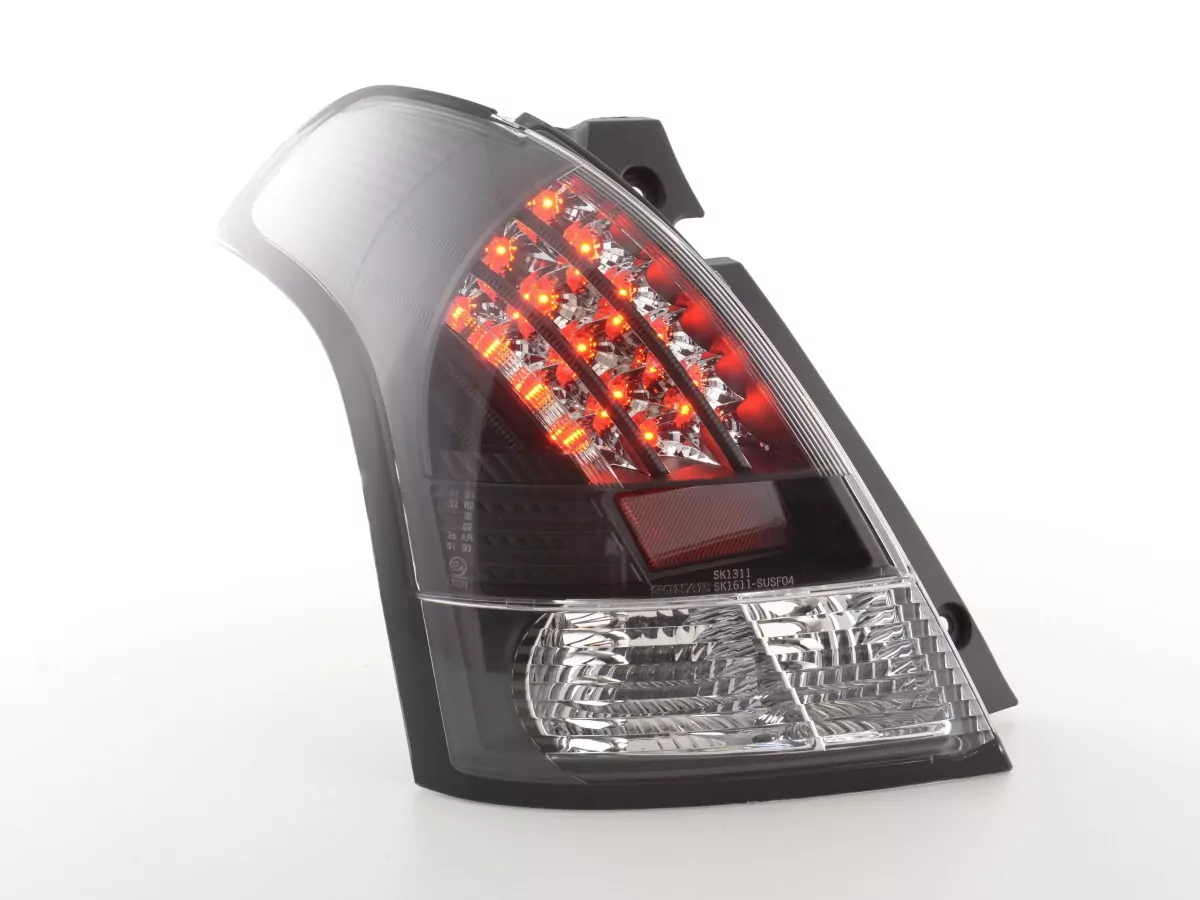 LED Rückleuchten Set Suzuki Swift Typ MZ Bj. 05- klar/schwarz
