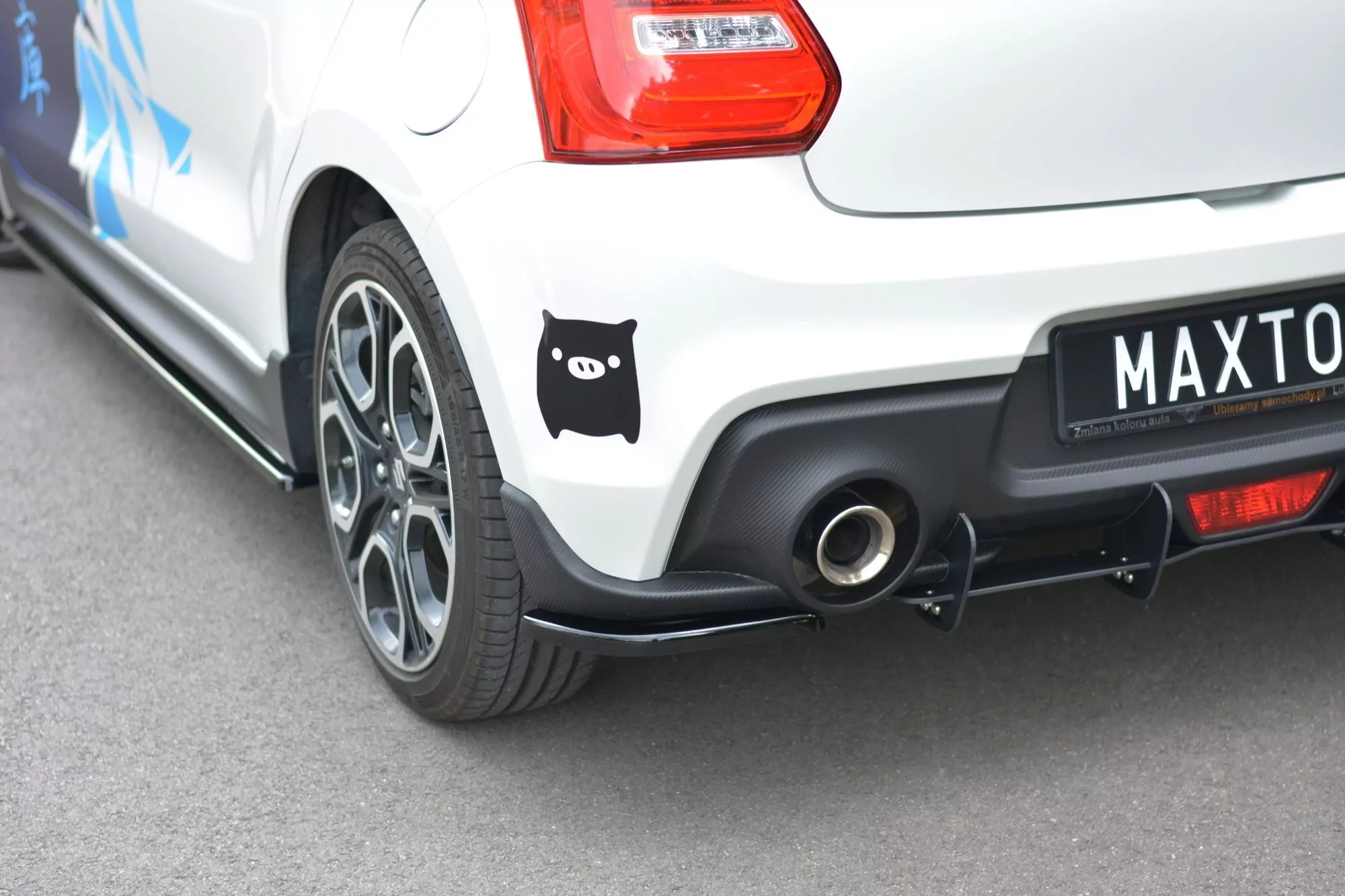 Heck Ansatz Flaps Diffusor Passend Für Diffusor Passend Für SUZUKI SWIFT 6 SPORT Schwarz Hochglanz Schwarz Hochglanz