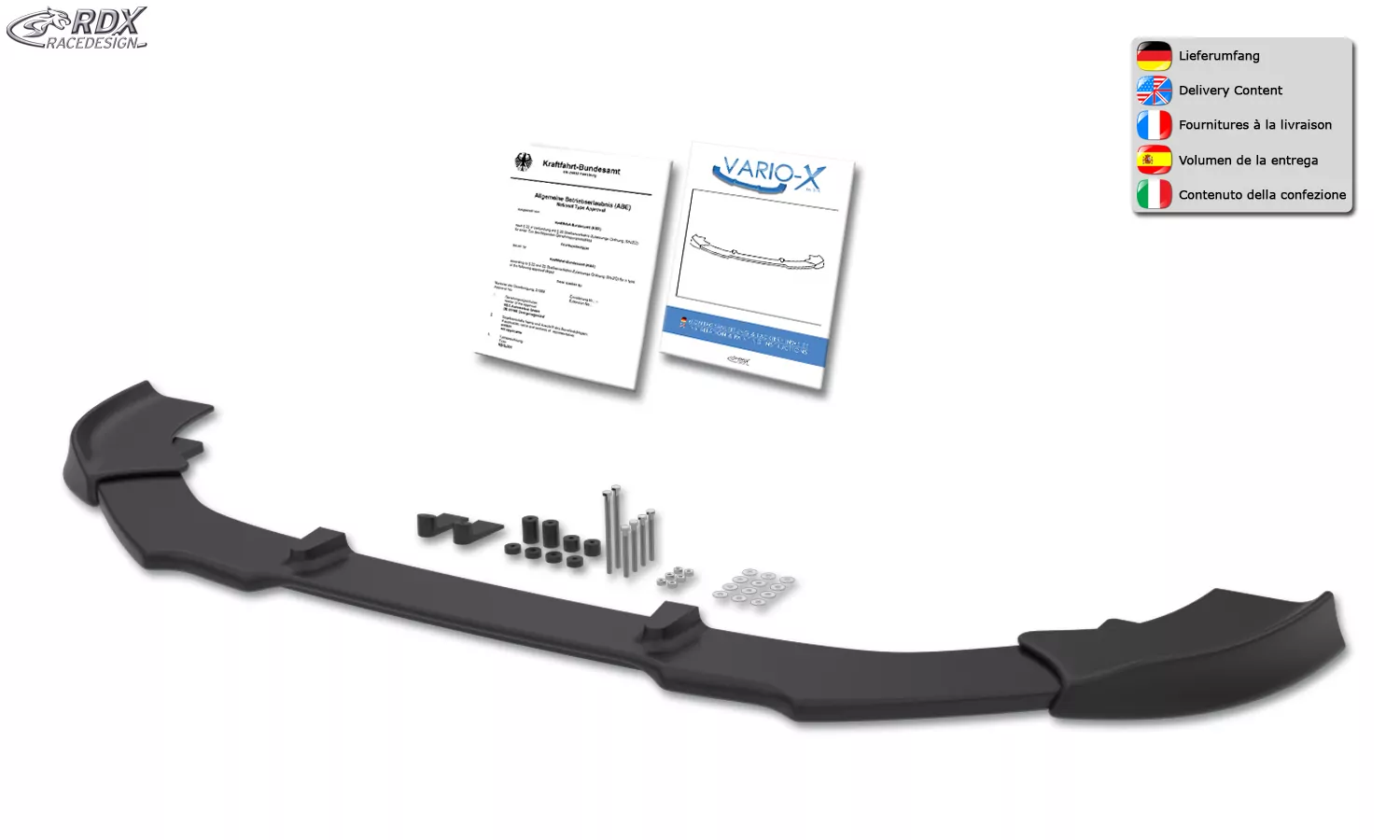 RDX Frontspoiler VARIO-X für TOYOTA GT86 Frontlippe Front Ansatz Vorne Spoilerlippe