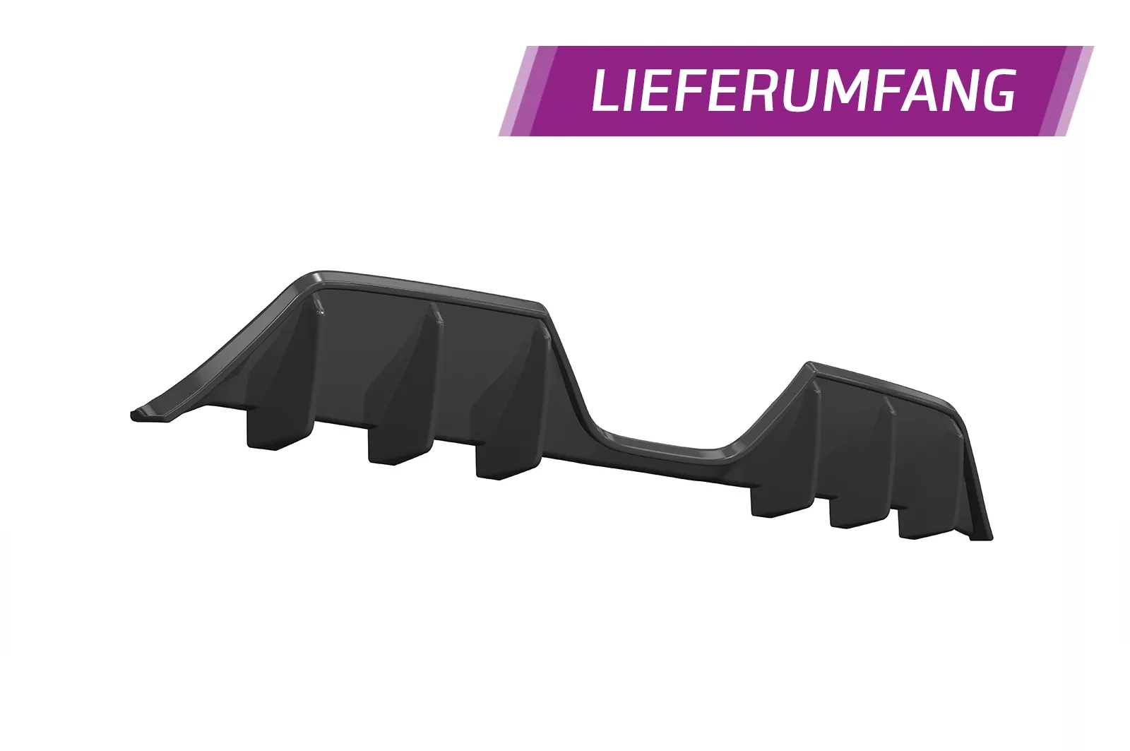 Heckansatz für Toyota Yaris 4 (XP21) HA459 Schwarz Strukturiert