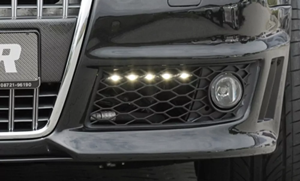 LED Tagfahrleuchtensatz Slim-Line  dunkel für Audi A4 (8H) Cabrio  mit Steuergerät incl. Kabelbaum